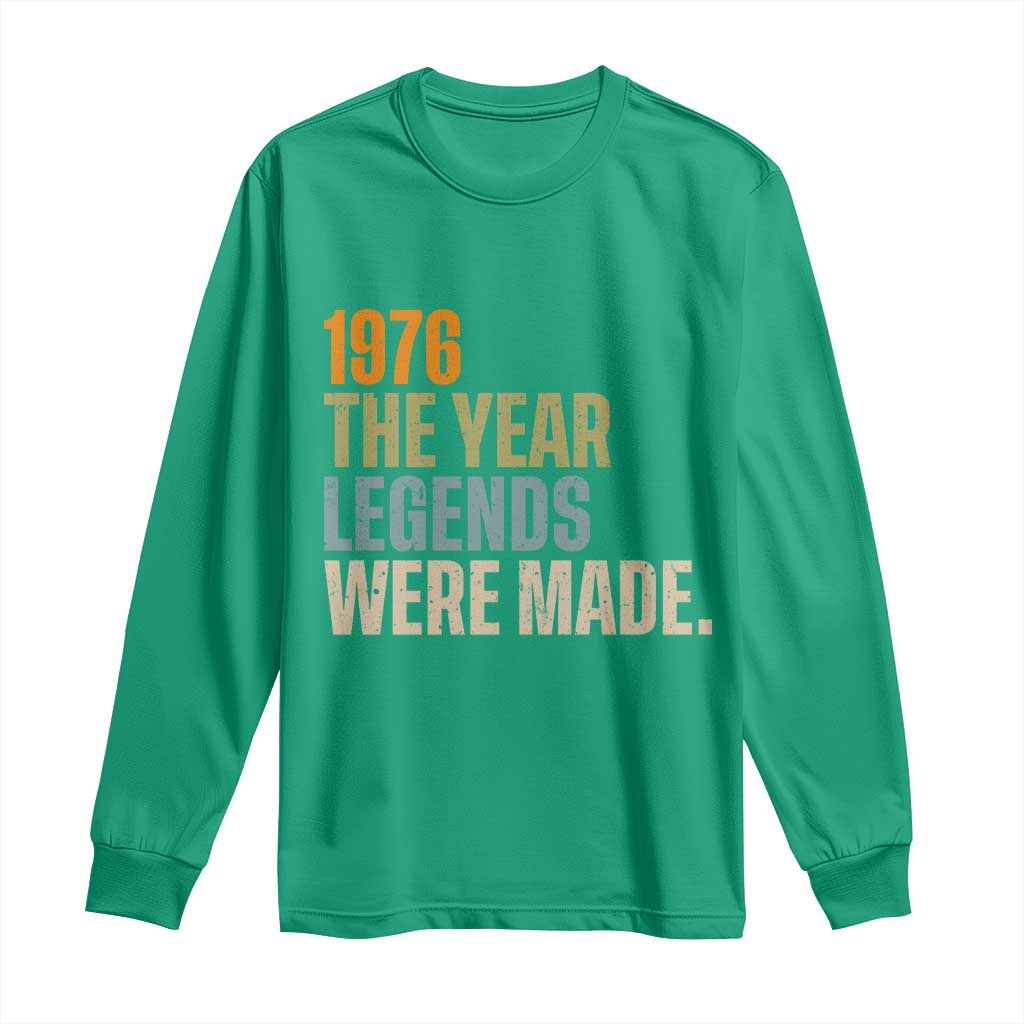 50th Birthday Gift For Men Long Sleeve Shirt Vintage 1976 50 Years Old Birthday