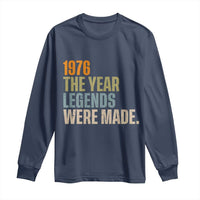 50th Birthday Gift For Men Long Sleeve Shirt Vintage 1976 50 Years Old Birthday