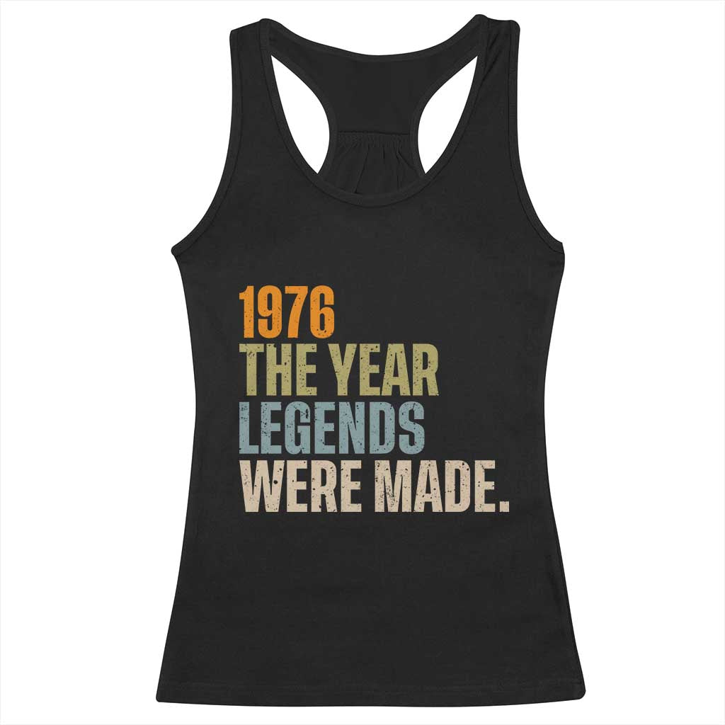 50th Birthday Gift For Men Racerback Tank Top Vintage 1976 50 Years Old Birthday