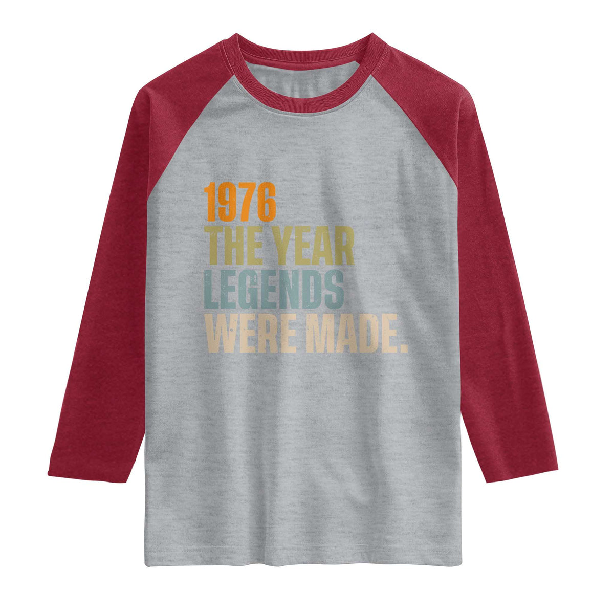 50th Birthday Gift For Men Raglan Shirt Vintage 1976 50 Years Old Birthday