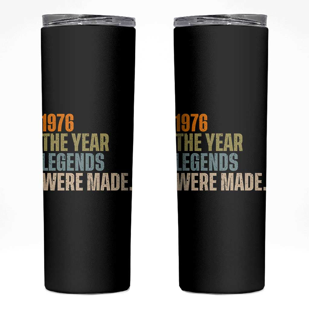 50th Birthday Gift For Men Skinny Tumbler Vintage 1976 50 Years Old Birthday
