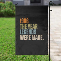 40th Birthday Gift For Men Garden Flag Vintage 1986 40 Years Old Birthday