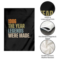 40th Birthday Gift For Men Garden Flag Vintage 1986 40 Years Old Birthday