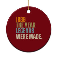 40th Birthday Gift For Men Ceramic Ornament Vintage 1986 40 Years Old Birthday
