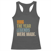40th Birthday Gift For Men Racerback Tank Top Vintage 1986 40 Years Old Birthday