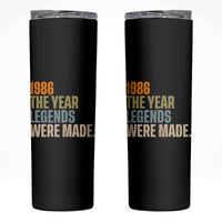 40th Birthday Gift For Men Skinny Tumbler Vintage 1986 40 Years Old Birthday