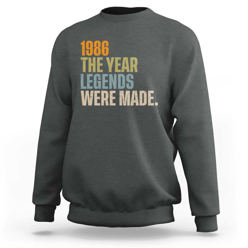 40th Birthday Gift For Men Sweatshirt Vintage 1986 40 Years Old Birthday