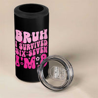 8th Birthday Girls 4 in 1 Can Cooler Tumbler Bruh I Survived 67 Im 8 Year Old Six Seven
