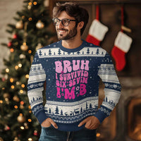 8th Birthday Girls Ugly Christmas Sweater Bruh I Survived 67 Im 8 Year Old Six Seven