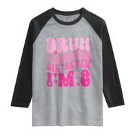 8th Birthday Girls Raglan Shirt Bruh I Survived 67 Im 8 Year Old Six Seven