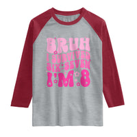 8th Birthday Girls Raglan Shirt Bruh I Survived 67 Im 8 Year Old Six Seven