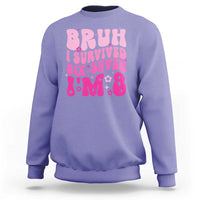 8th Birthday Girls Sweatshirt Bruh I Survived 67 Im 8 Year Old Six Seven