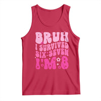 8th Birthday Girls Tank Top Bruh I Survived 67 Im 8 Year Old Six Seven