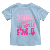 8th Birthday Girls Toddler T Shirt Bruh I Survived 67 Im 8 Year Old Six Seven