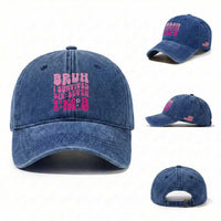 8th Birthday Girls Washed Cotton Baseball Cap Bruh I Survived 67 Im 8 Year Old Six Seven