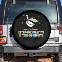 Rainbow Goose Heterosexuality in This Economy Spare Tire Cover LGBTQ Lesbian Pride - Wonder Print Shop