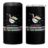 Rainbow Goose Heterosexuality in This Economy 4 in 1 Can Cooler Tumbler LGBTQ Lesbian Pride - Wonder Print Shop