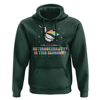 Rainbow Goose Heterosexuality in This Economy Hoodie LGBTQ Lesbian Pride - Wonder Print Shop