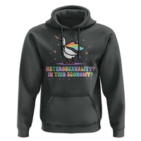 Rainbow Goose Heterosexuality in This Economy Hoodie LGBTQ Lesbian Pride - Wonder Print Shop
