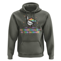 Rainbow Goose Heterosexuality in This Economy Hoodie LGBTQ Lesbian Pride - Wonder Print Shop