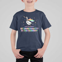 Rainbow Goose Heterosexuality in This Economy T Shirt For Kid LGBTQ Lesbian Pride - Wonder Print Shop
