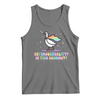 Rainbow Goose Heterosexuality in This Economy Tank Top LGBTQ Lesbian Pride - Wonder Print Shop