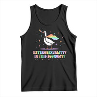 Rainbow Goose Heterosexuality in This Economy Tank Top LGBTQ Lesbian Pride - Wonder Print Shop