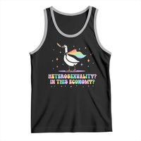 Rainbow Goose Heterosexuality in This Economy Tank Top LGBTQ Lesbian Pride - Wonder Print Shop
