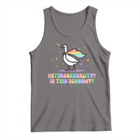 Rainbow Goose Heterosexuality in This Economy Tank Top LGBTQ Lesbian Pride - Wonder Print Shop