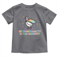 Rainbow Goose Heterosexuality in This Economy Toddler T Shirt LGBTQ Lesbian Pride - Wonder Print Shop