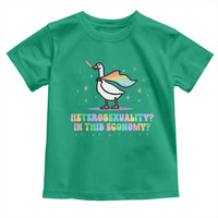 Rainbow Goose Heterosexuality in This Economy Toddler T Shirt LGBTQ Lesbian Pride - Wonder Print Shop