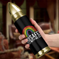 You Are Safe With Me Bullet Tumbler Retro Rainbow LGBTQ Ally Pride - Wonder Print Shop