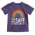 You Are Safe With Me Toddler T Shirt Retro Rainbow LGBTQ Ally Pride - Wonder Print Shop