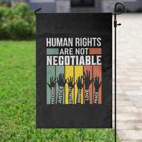 Human Rights Garden Flag Are Not Negotiable Retro Equality Statement - Wonder Print Shop