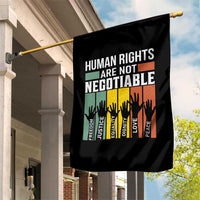 Human Rights Garden Flag Are Not Negotiable Retro Equality Statement - Wonder Print Shop