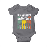 Human Rights Baby Onesie Are Not Negotiable Retro Equality Statement - Wonder Print Shop