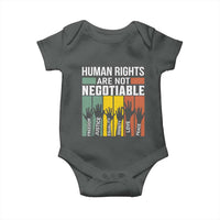 Human Rights Baby Onesie Are Not Negotiable Retro Equality Statement - Wonder Print Shop
