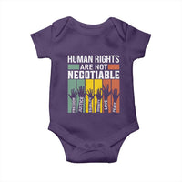 Human Rights Baby Onesie Are Not Negotiable Retro Equality Statement - Wonder Print Shop