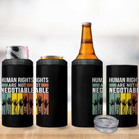 Human Rights 4 in 1 Can Cooler Tumbler Are Not Negotiable Retro Equality Statement - Wonder Print Shop