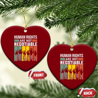 Human Rights Ceramic Ornament Are Not Negotiable Retro Equality Statement - Wonder Print Shop