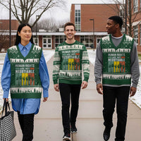 Human Rights V-Neck Knit Sweater Vest Are Not Negotiable Retro Equality Statement - Wonder Print Shop