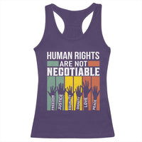 Human Rights Racerback Tank Top Are Not Negotiable Retro Equality Statement - Wonder Print Shop