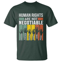 Human Rights T Shirt Are Not Negotiable Retro Equality Statement - Wonder Print Shop