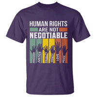 Human Rights T Shirt Are Not Negotiable Retro Equality Statement - Wonder Print Shop