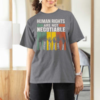 Human Rights T Shirt For Women Are Not Negotiable Retro Equality Statement - Wonder Print Shop