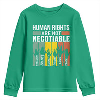 Human Rights Youth Sweatshirt Are Not Negotiable Retro Equality Statement - Wonder Print Shop