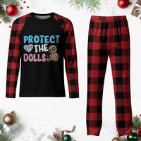Protect The Dolls Plaid Pajama Set Transgender Trans Pride - Wonder Print Shop