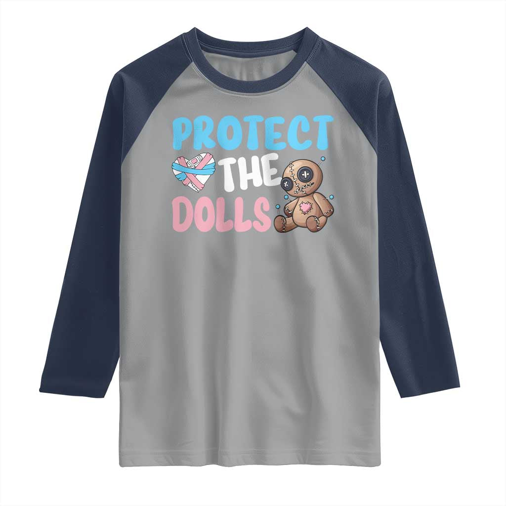 Protect The Dolls Raglan Shirt Transgender Trans Pride