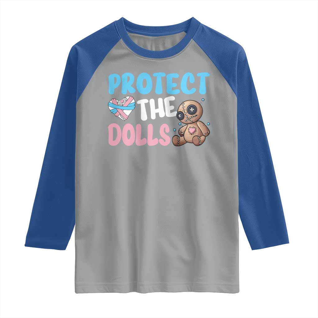 Protect The Dolls Raglan Shirt Transgender Trans Pride