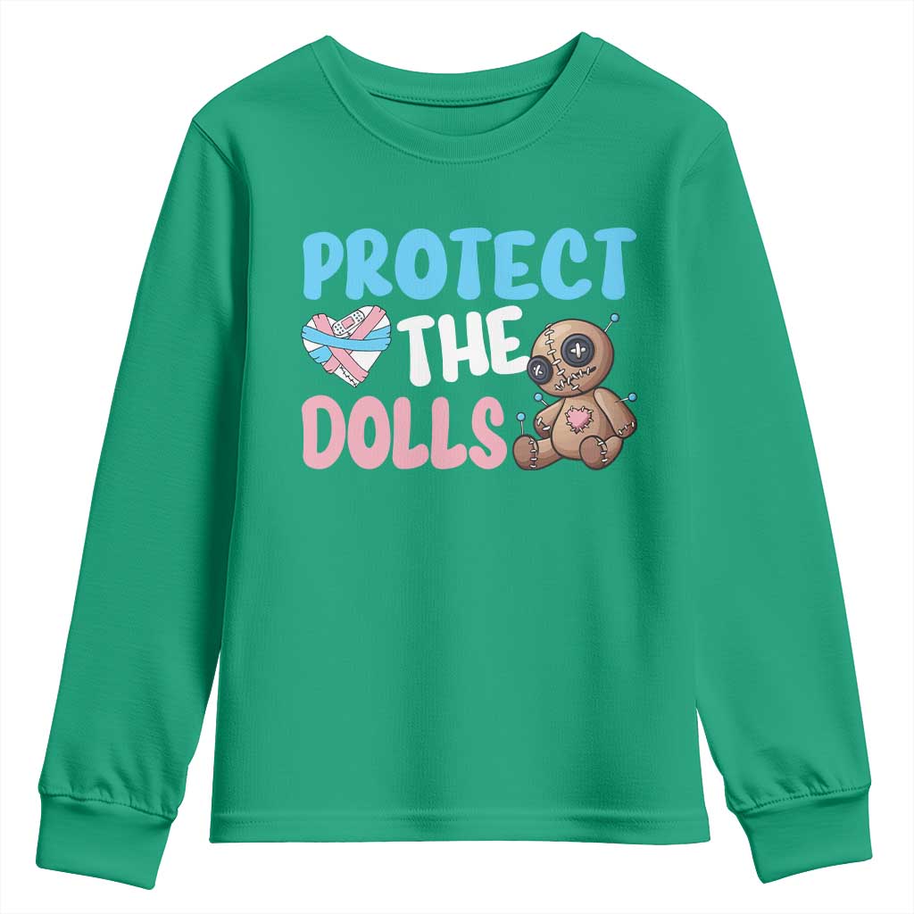 Protect The Dolls Youth Sweatshirt Transgender Trans Pride
